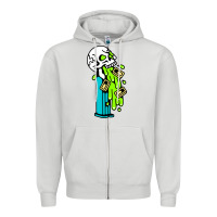 Dove Grey skull pez Zipper Hoodie - linhVisuals