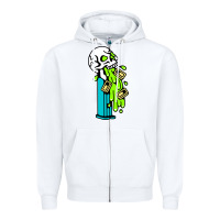 White skull pez Zipper Hoodie - linhVisuals