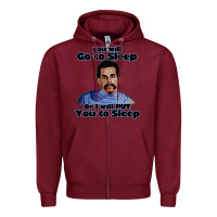 Burgundy happy gilmore Zipper Hoodie - linhVisuals