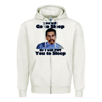 Oatmeal Heather happy gilmore Zipper Hoodie - linhVisuals