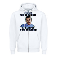 White happy gilmore Zipper Hoodie - linhVisuals