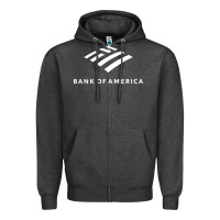 Charcoal Heather Financial services company america Zipper Hoodie - linhVisuals