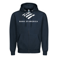 Navy Financial services company america Zipper Hoodie - linhVisuals
