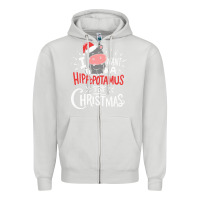 Dove Grey i want hippopotamus for christmas hippo xmas gift Zipper Hoodie - linhVisuals