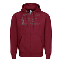 Burgundy george lassos the moon   its a wonderful life Zipper Hoodie - linhVisuals