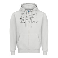 Dove Grey george lassos the moon   its a wonderful life Zipper Hoodie - linhVisuals