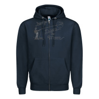 Navy george lassos the moon   its a wonderful life Zipper Hoodie - linhVisuals