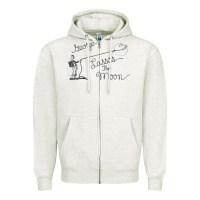 Oatmeal Heather george lassos the moon   its a wonderful life Zipper Hoodie - linhVisuals