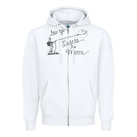White george lassos the moon   its a wonderful life Zipper Hoodie - linhVisuals