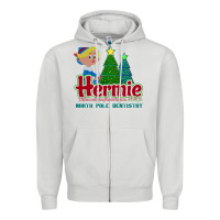 Dove Grey hermie the elf dentistry    rudolph the red nosed reindeer Zipper Hoodie - linhVisuals