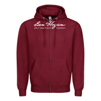 Burgundy ben golf hogan Zipper Hoodie - linhVisuals