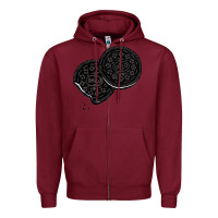 Burgundy oreo lover Zipper Hoodie - linhVisuals