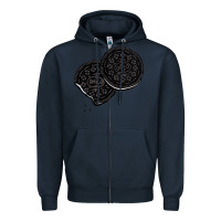 Navy oreo lover Zipper Hoodie - linhVisuals