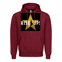 Burgundy rise up! hamilt musical broadway Zipper Hoodie - linhVisuals