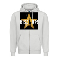 Dove Grey rise up! hamilt musical broadway Zipper Hoodie - linhVisuals