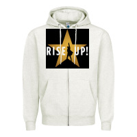 Oatmeal Heather rise up! hamilt musical broadway Zipper Hoodie - linhVisuals