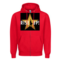 Red rise up! hamilt musical broadway Zipper Hoodie - linhVisuals