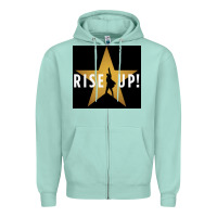 Seafoam rise up! hamilt musical broadway Zipper Hoodie - linhVisuals