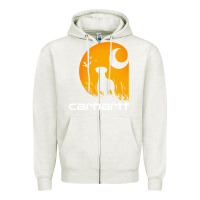 Oatmeal Heather carhartt vintage Zipper Hoodie - linhVisuals