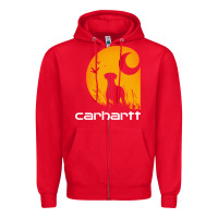 Red carhartt vintage Zipper Hoodie - linhVisuals
