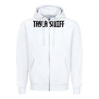 White tayla las culturistas Zipper Hoodie - linhVisuals