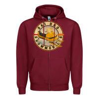 Burgundy ski doo vintage snowmobiles Zipper Hoodie - linhVisuals
