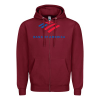 Burgundy bank of america Zipper Hoodie - linhVisuals