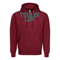 Burgundy tulane law school Zipper Hoodie - linhVisuals