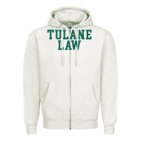 Oatmeal Heather tulane law school Zipper Hoodie - linhVisuals