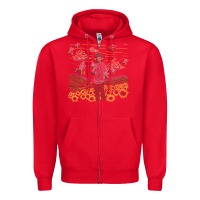 Red tyler the creator flower boy Zipper Hoodie - linhVisuals