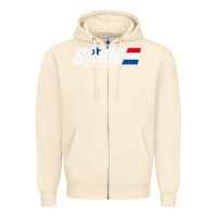 Sandshell distressed army green gi joe Zipper Hoodie - linhVisuals