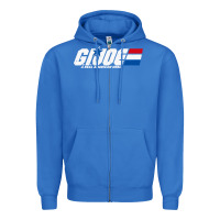 True Royal distressed army green gi joe Zipper Hoodie - linhVisuals
