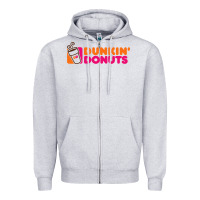 Heather Grey donuts Zipper Hoodie - linhVisuals