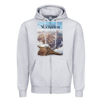 Heather Grey the legend of vox machina poster art Zipper Hoodie - linhVisuals