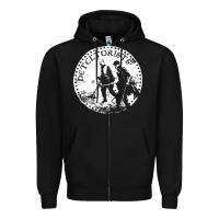Black detectorists Zipper Hoodie - linhVisuals