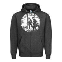 Charcoal Heather detectorists Zipper Hoodie - linhVisuals