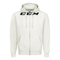 Oatmeal Heather c c m hockey Zipper Hoodie - linhVisuals