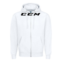 White c c m hockey Zipper Hoodie - linhVisuals