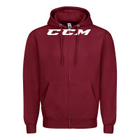 Burgundy c c m hockey Zipper Hoodie - linhVisuals