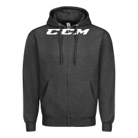 Charcoal Heather c c m hockey Zipper Hoodie - linhVisuals