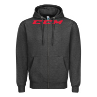 Charcoal Heather c c m hockey Zipper Hoodie - linhVisuals