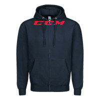 Navy c c m hockey Zipper Hoodie - linhVisuals