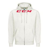 Oatmeal Heather c c m hockey Zipper Hoodie - linhVisuals