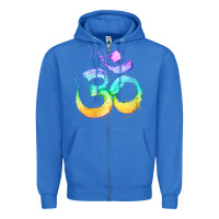 True Royal womens om symbol   psy trance goa yoga meditation buddhism buddhist v Zipper Hoodie - linhVisuals