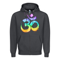 Smoke womens om symbol   psy trance goa yoga meditation buddhism buddhist v Zipper Hoodie - linhVisuals