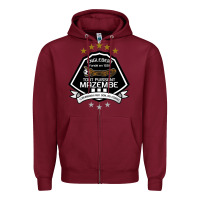 Burgundy suitable-tp-mazembe-worn Zipper Hoodie - linhVisuals