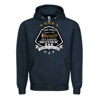 Navy suitable-tp-mazembe-worn Zipper Hoodie - linhVisuals