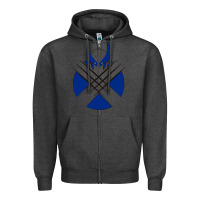 Charcoal Heather wolverine 5 Zipper Hoodie - linhVisuals