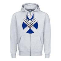 Heather Grey wolverine 5 Zipper Hoodie - linhVisuals