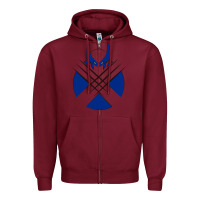 Burgundy wolverine 5 Zipper Hoodie - linhVisuals